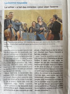 Article Ouest France 25/08/25